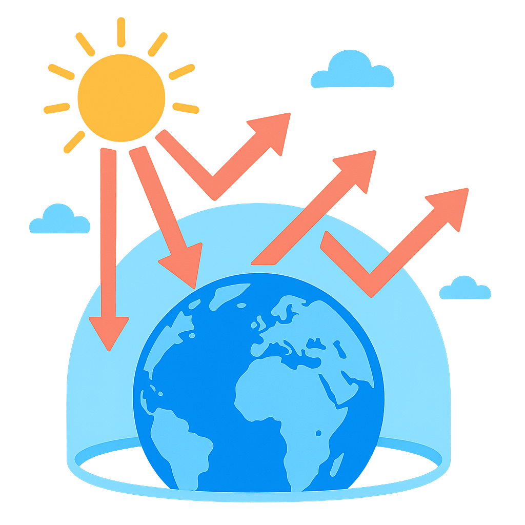 La Terre et l'augmentation du gaz à effet de serre