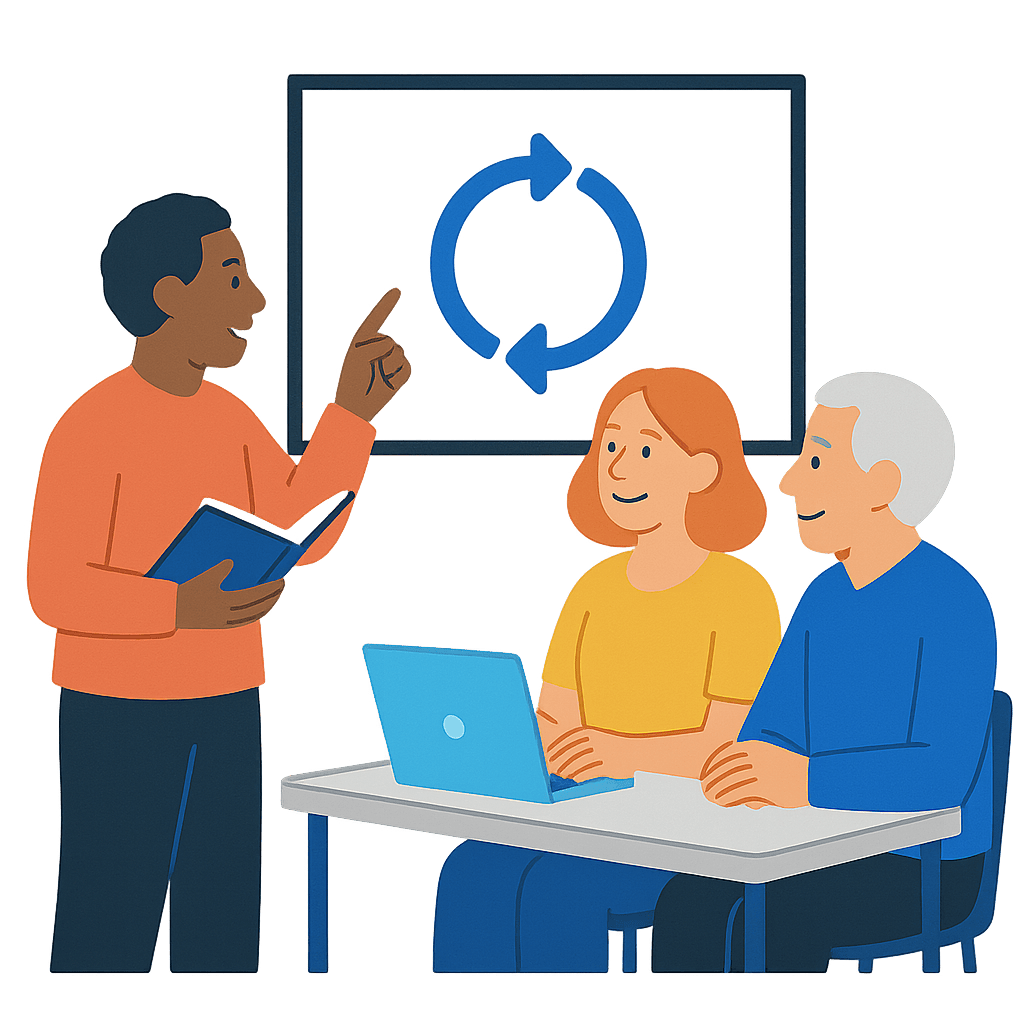Une entreprise se formant aux business models circulaires
