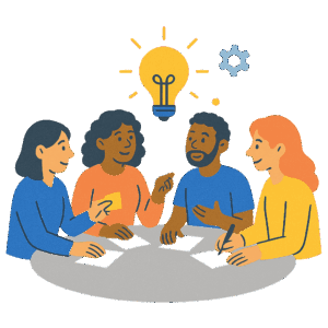 Une équipe collaborant ensemble pour innover